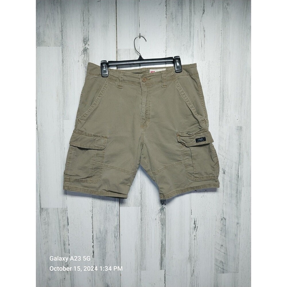 Wrangler Cargo Shorts 32 Tan Relaxed Fit
